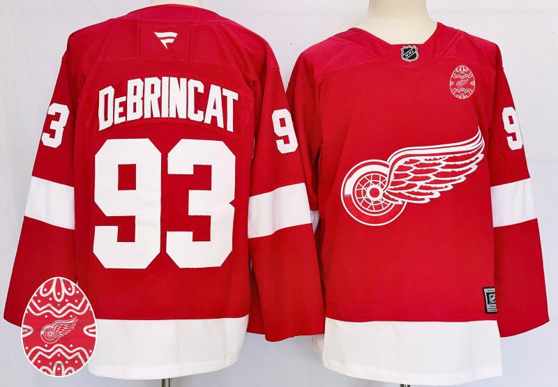 Men Detroit Red Wings #93 Debrincat Red Fanatics 2025 NHL Jersey style 1